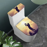 Pro Golf Swing Print Toilet Lid And Tank Cover Set
