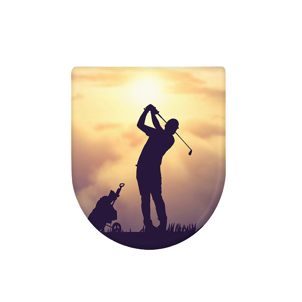Pro Golf Swing Print Toilet Lid Cover