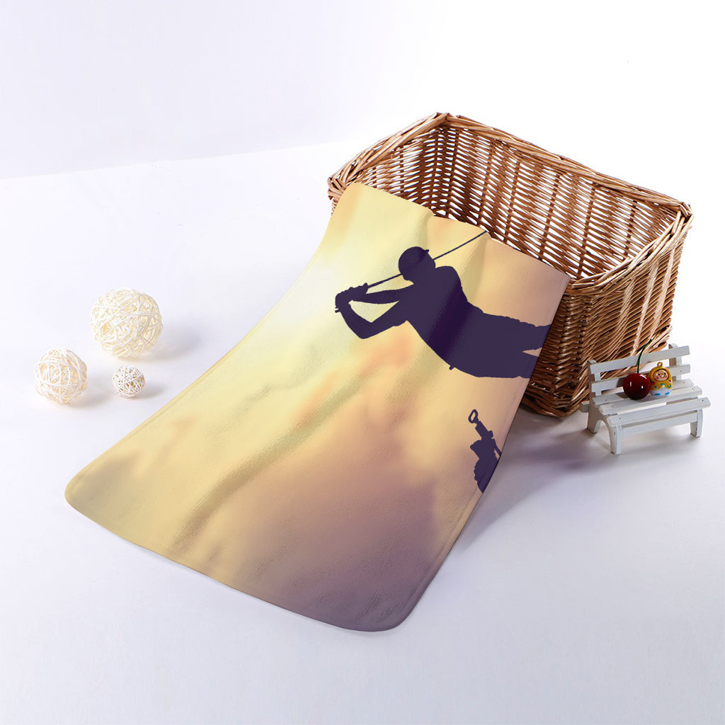 Pro Golf Swing Print Towel