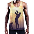 Pro Golf Swing Print Men's Workout Tank Top