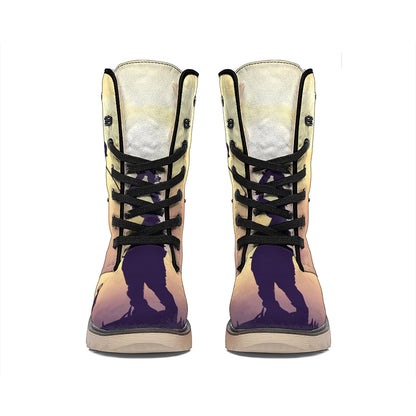 Pro Golf Swing Print Winter Boots