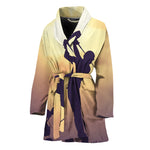 Pro Golf Swing Print Women's Bathrobe