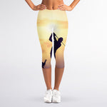 Pro Golf Swing Print Women's Capri Leggings