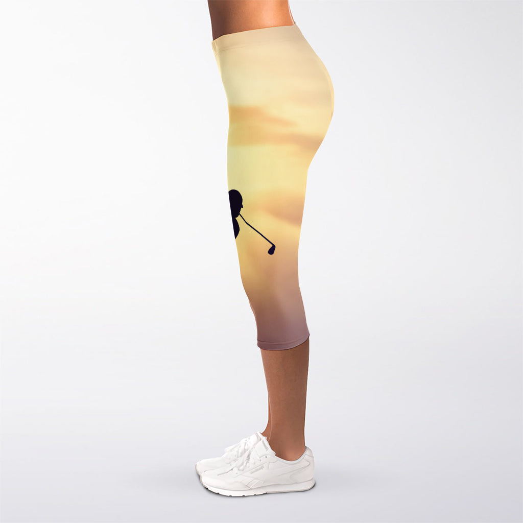 Pro Golf Swing Print Women's Capri Leggings