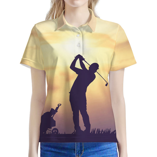 Pro Golf Swing Print Women's Polo Shirt
