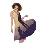 Pro Golf Swing Print Women's Sleeveless Dress