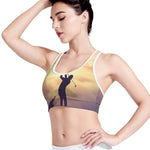 Pro Golf Swing Print Women's Sports Bra