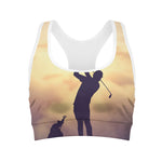 Pro Golf Swing Print Women's Sports Bra