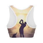 Pro Golf Swing Print Women's Sports Bra