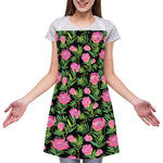 Protea Floral Pattern Print Adjustable Apron