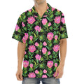 Protea Floral Pattern Print Aloha Shirt