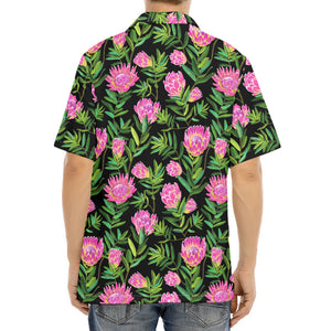 Protea Floral Pattern Print Aloha Shirt