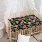 Protea Floral Pattern Print Baby Crib Sheet