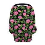 Protea Floral Pattern Print Baby Seat Cover