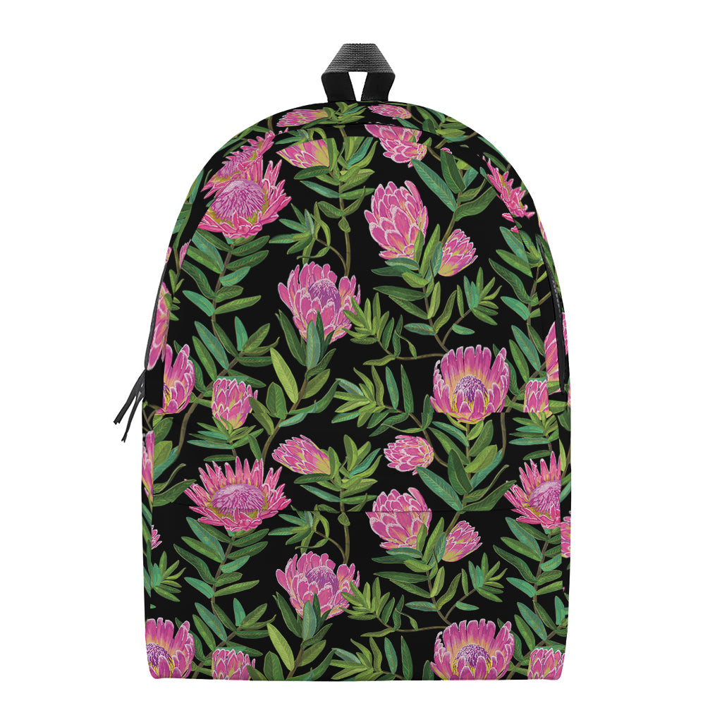 Protea Floral Pattern Print Backpack