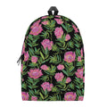 Protea Floral Pattern Print School Backpack