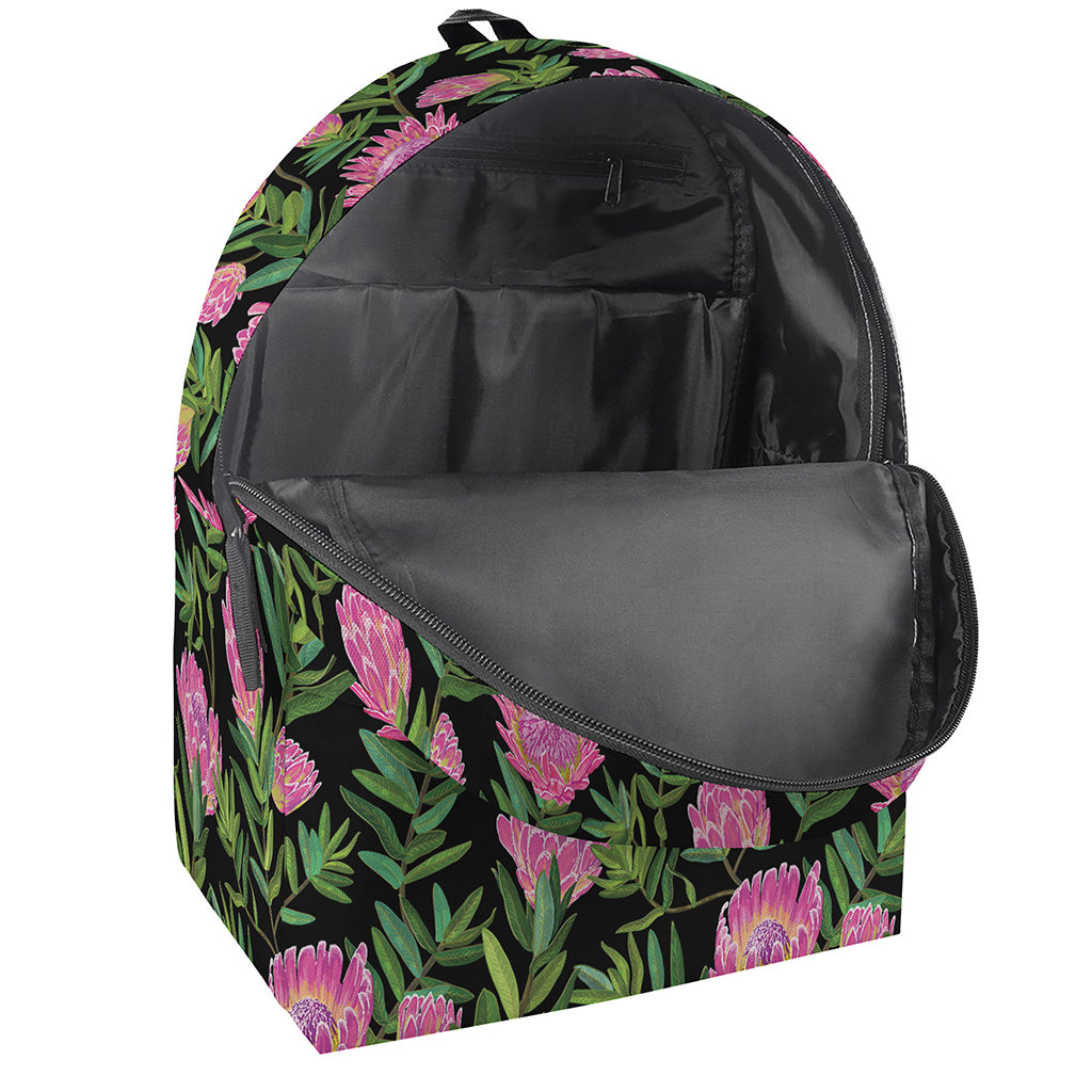 Protea Floral Pattern Print Backpack