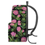 Protea Floral Pattern Print Backpack