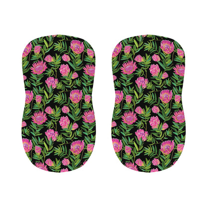 Protea Floral Pattern Print Bar Stool Covers