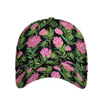 Protea Floral Pattern Print Baseball Cap