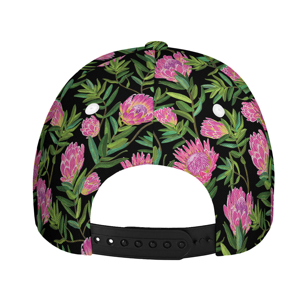 Protea Floral Pattern Print Baseball Cap