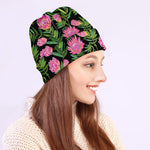 Protea Floral Pattern Print Beanie