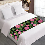 Protea Floral Pattern Print Bed Runner