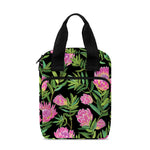 Protea Floral Pattern Print Bible Tote Bag