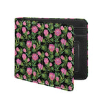Protea Floral Pattern Print Bifold Wallet