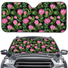 Protea Floral Pattern Print Car Windshield Sun Shade