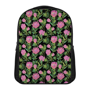 Protea Floral Pattern Print Casual Backpack