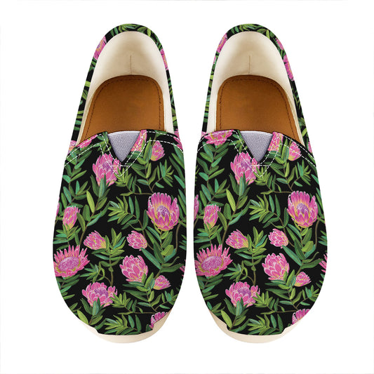 Protea Floral Pattern Print Casual Shoes