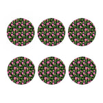 Protea Floral Pattern Print Coaster Set