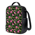 Protea Floral Pattern Print Crossbody Lunch Bag