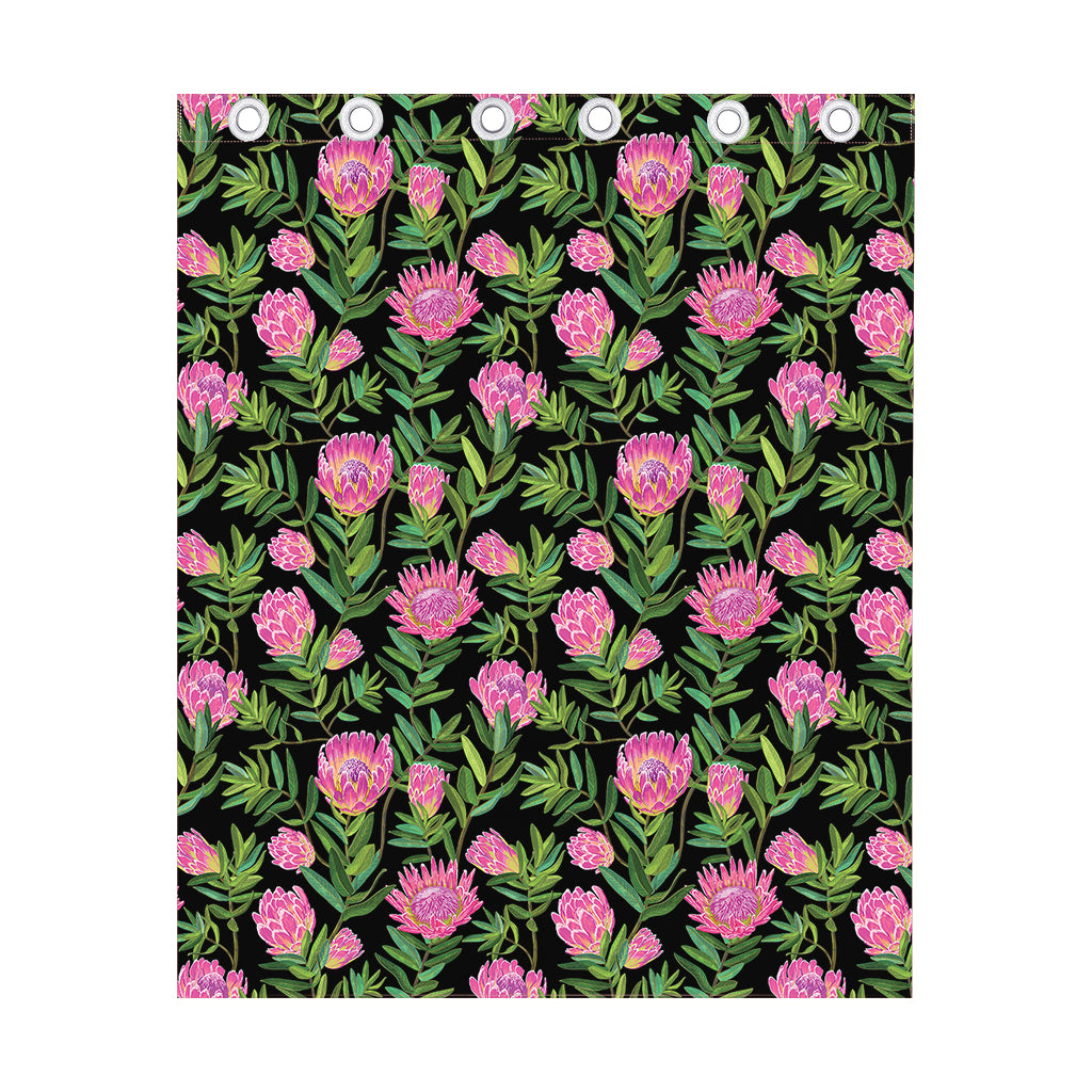 Protea Floral Pattern Print Curtain