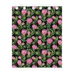 Protea Floral Pattern Print Curtain