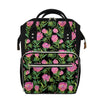 Protea Floral Pattern Print Diaper Bag