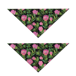 Protea Floral Pattern Print Dog Bandana