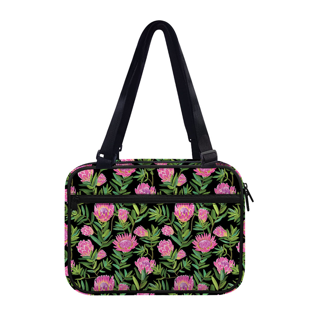 Protea Floral Pattern Print Double Strap Bible Bag