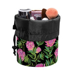 Protea Floral Pattern Print Drawstring Makeup Bag