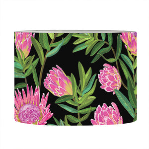 Protea Floral Pattern Print Drum Lamp Shade