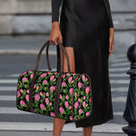 Protea Floral Pattern Print Duffle Bag