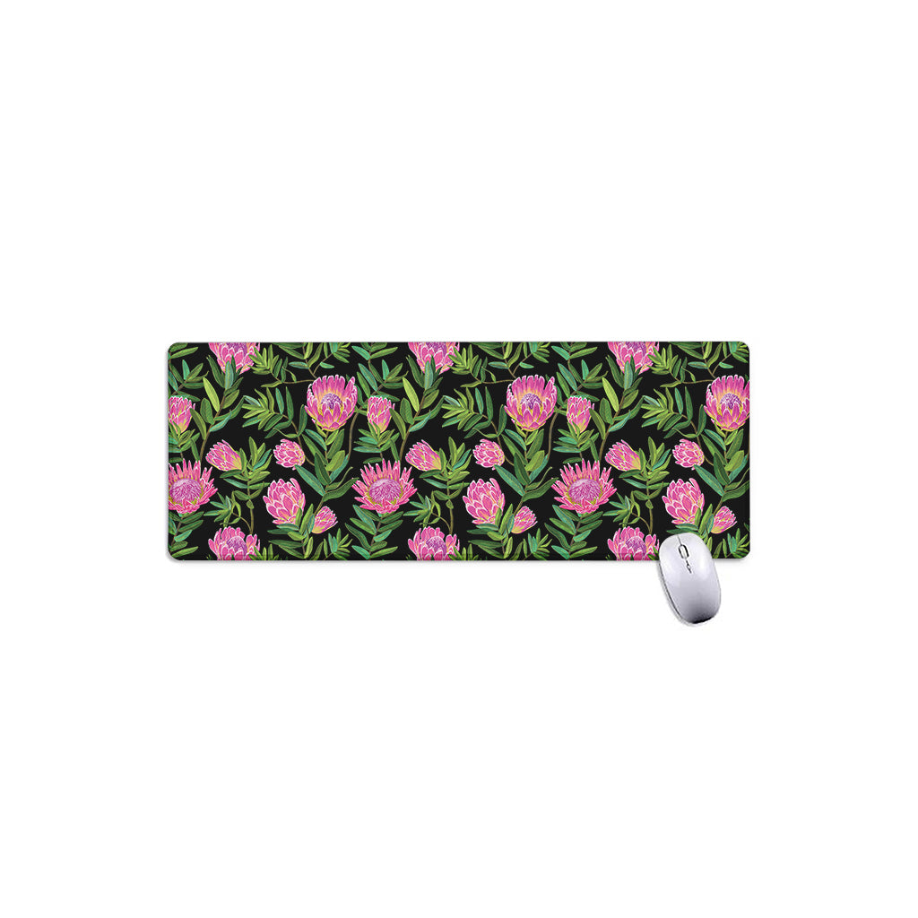 Protea Floral Pattern Print Extended Mouse Pad