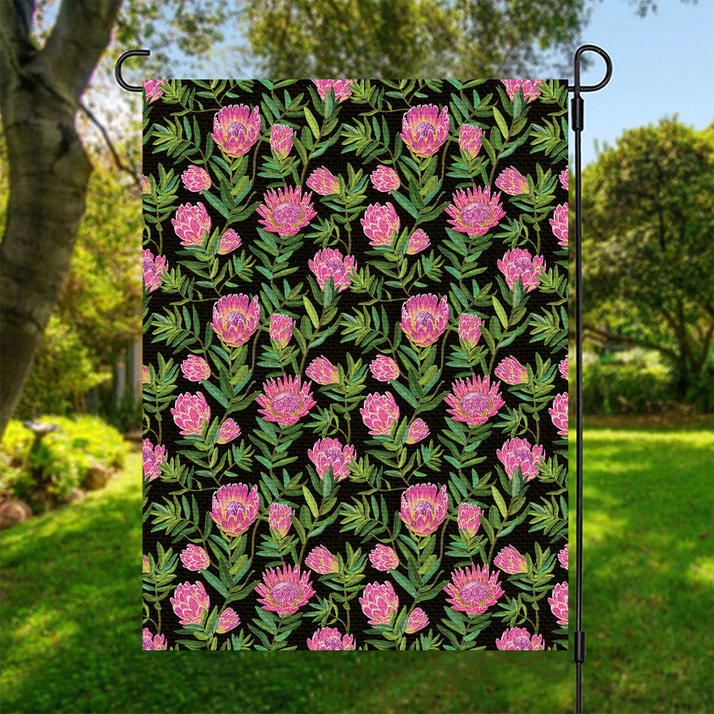 Protea Floral Pattern Print Garden Flag