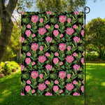 Protea Floral Pattern Print Garden Flag