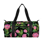 Protea Floral Pattern Print Gym Bag