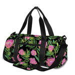 Protea Floral Pattern Print Gym Bag