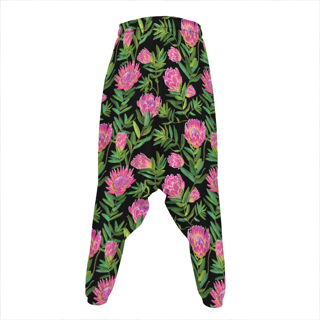 Protea Floral Pattern Print Hammer Pants