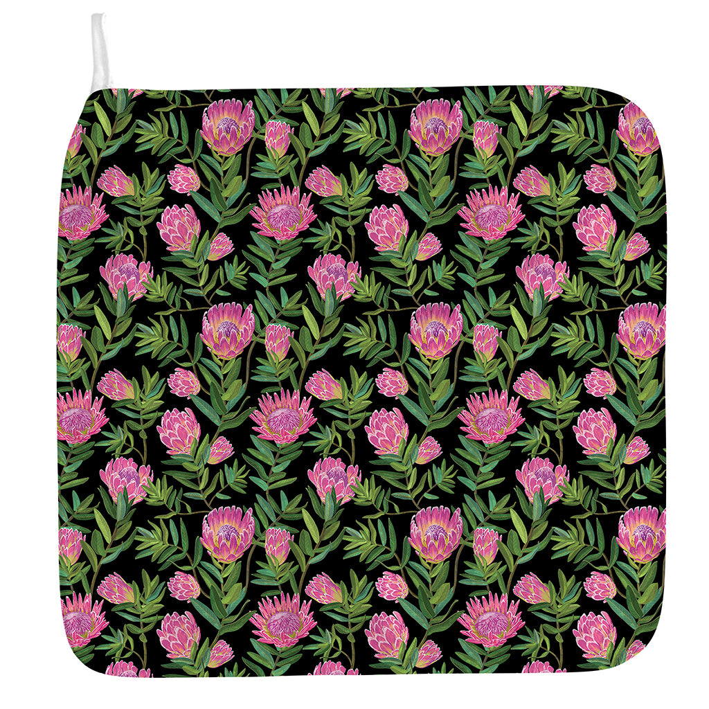Protea Floral Pattern Print Hand Towel