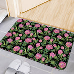 Protea Floral Pattern Print Indoor Door Mat